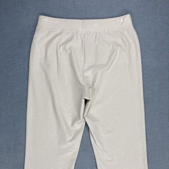Eileen Fisher Stretch Crepe Ankle Pants Tan Classic Casual Office Career Pull On - Picture 6 of 11